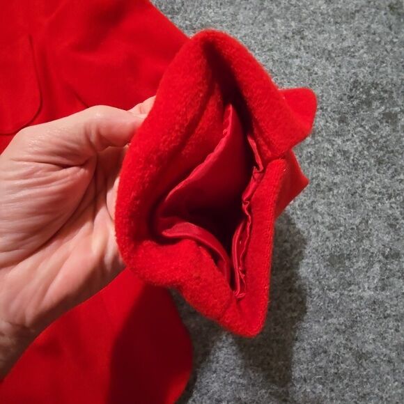 VTG Red Wool Cashmere Blazer Sz10 Jacket Harve Bernard Ukraine Cottage Fairy Lux - Picture 8 of 11